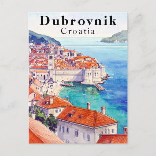 Dubrovnik Kroatië  Adriatische Zee Oude Stad Briefkaart