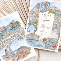 Dubrovnik Kroatië Bezienswaardigheden Aquarel Brui
