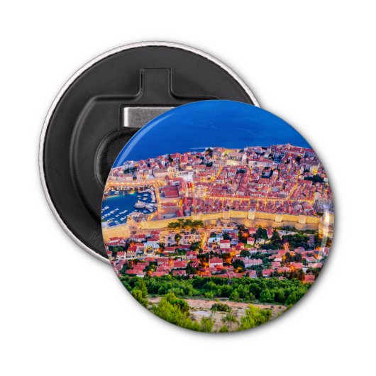 Dubrovnik Kroatië Button Flesopener (Voorkant)