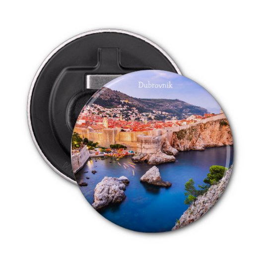 Dubrovnik Kroatië Button Flesopener (Voorkant)