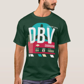 Dubrovnik Kroatië DBV Airport Code Bagage Label T-shirt