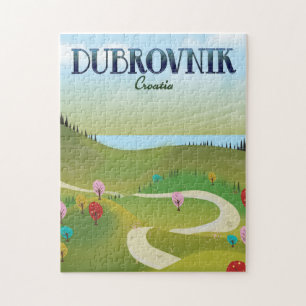 dubrovnik kroatië landschapsposter. legpuzzel