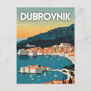 Dubrovnik Kroatië Nostalgische Reis Kunst Poster Briefkaart