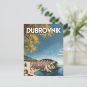 Dubrovnik Kroatië Nostalgische Retro Reizen Briefkaart (Staand voorkant)