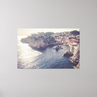 Dubrovnik Kroatië op Sunset 60x38 Large Canvas