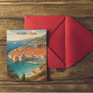 Dubrovnik, Kroatië – Parel van de Adriatische reis Briefkaart