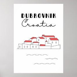 Dubrovnik Kroatië Poster