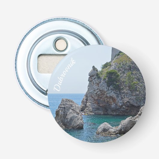Dubrovnik Kroatië Rocks Holiday Button Flesopener (Voorkant)
