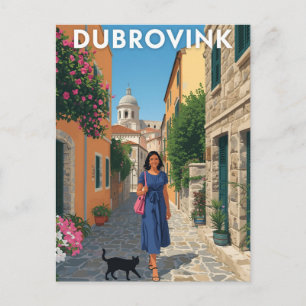  Dubrovnik Kroatië Travel Poster Briefkaart