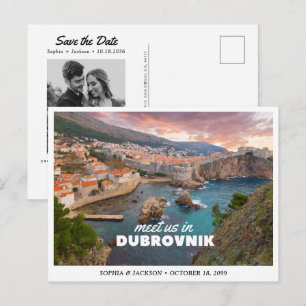 Dubrovnik Kroatië Trouwweekend Save the Date Briefkaart