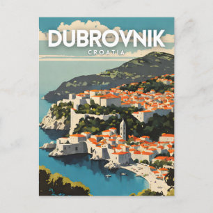 Dubrovnik nostalgische reiskunst briefkaart