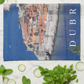 Dubrovnik panoramisch uitzicht theedoek (Gevouwen)