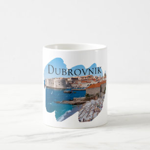 Dubrovnik: Uitzicht van strand en oude stad Koffiemok