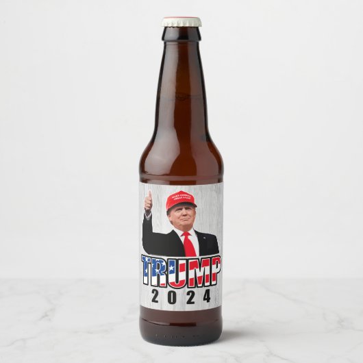 Dubs Up Donald Trump 2024 Bier Etiket (Voorkant)