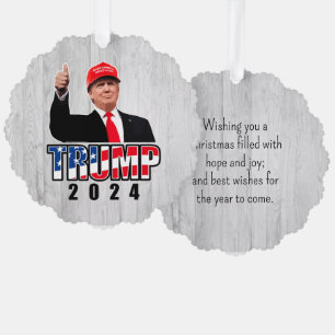 Dubs Up Donald Trump 2024 Ornament Kaart