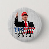 Dubs Up Donald Trump 2024 Ronde Button 5,7 Cm (Voorkant)