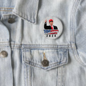 Dubs Up Donald Trump 2024 Ronde Button 5,7 Cm (In situ)