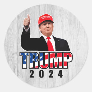 Dubs Up Donald Trump 2024 Ronde Sticker