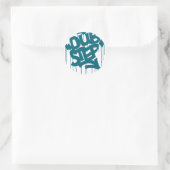 Dubstep FatCap Reef Blue Ronde Sticker (Tas)