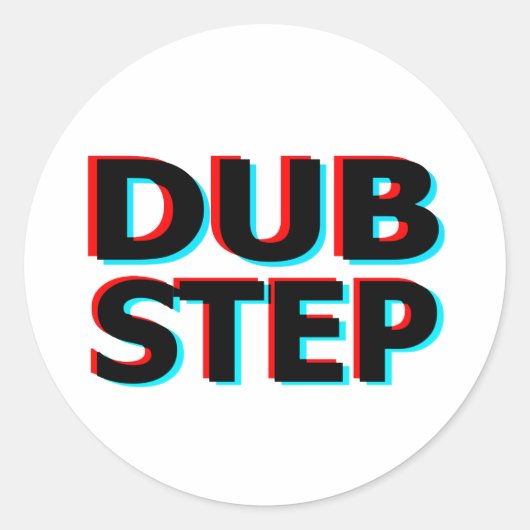 Dubstep Filthy dub step bass techno wobble Ronde Sticker (Voorkant)
