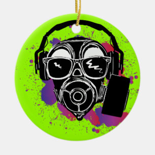Dubstep Gasmask Keramisch Ornament