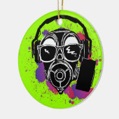 Dubstep Gasmask Keramisch Ornament (Links)