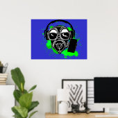 Dubstep Gasmask Poster (Thuiskantoor)
