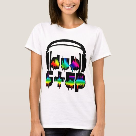 Dubstep hoofdtelefoon t-shirt (Voorkant)