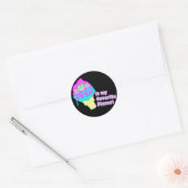 Dubstep is mijn favoriete smaak ronde sticker (Envelop)