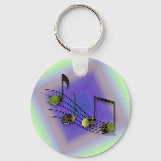 Dubstep Noten Sleutelhanger (Voorkant)