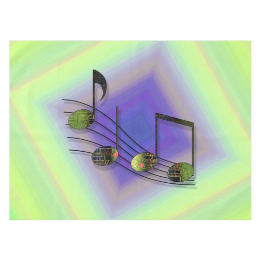 Dubstep Noten Tafelkleed (Voorkant (Horizontaal))