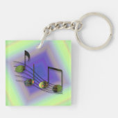Dubstep Notes Acryl Sleutelhanger (Achterkant)