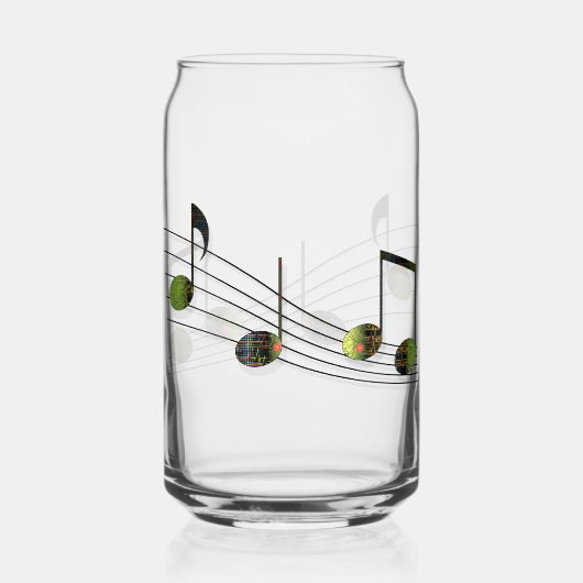 Dubstep Notes Blikvorm Glas (Achterkant)