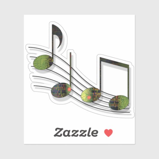 Dubstep Notes Contour Sticker (Vel)