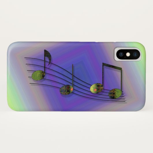 Dubstep Notes iPhone Case-Mate Hoesje (Achterkant (horizontaal))