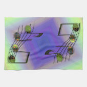 Dubstep Notes Keukenhanddoek (Horizontaal)