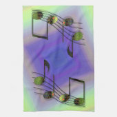 Dubstep Notes Keukenhanddoek (Verticaal)