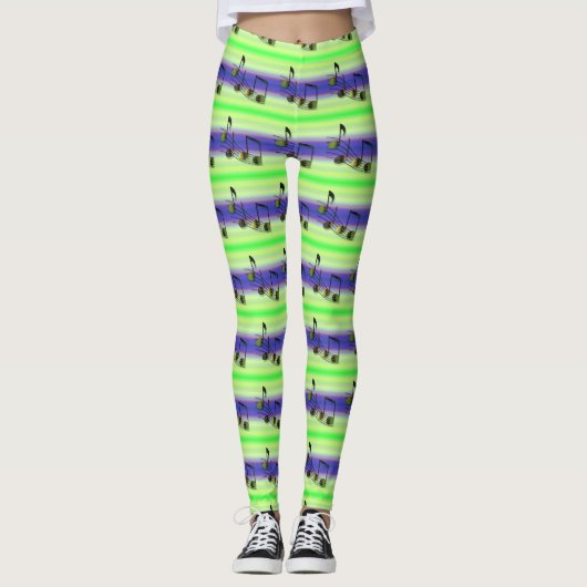 Dubstep Notes-Leggings Leggings (Voorkant)