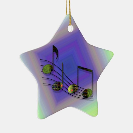 Dubstep Notes-Ornament Keramisch Ornament (Rechts)