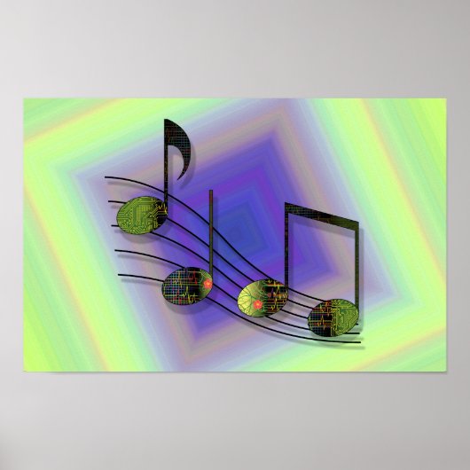 Dubstep Notes-Poster Poster (Voorkant)