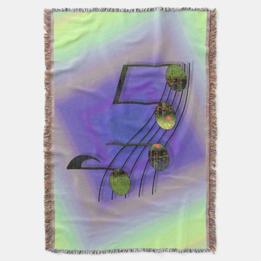 Dubstep Notes-thread Deken (Voorkant Verticaal)