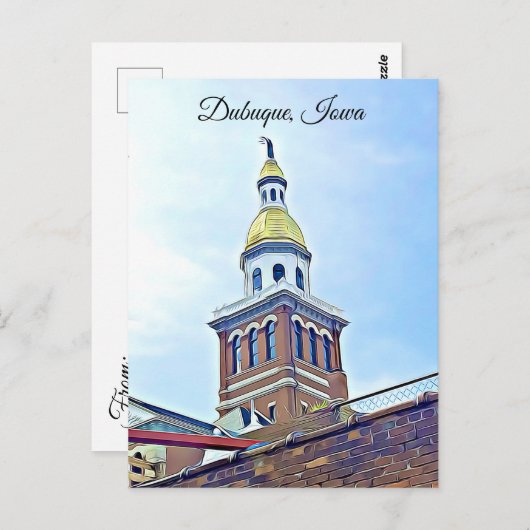 Dubuque, Iowa Briefkaart (Voorkant / Achterkant)