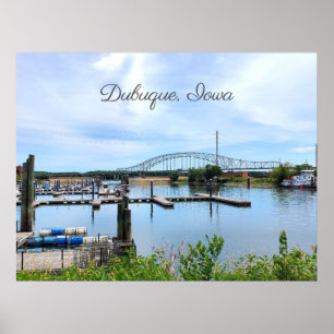 Dubuque, Iowa Bruid over de Mississippi Poster
