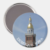 Dubuque. Iowa Souvenir Magnet Magneet (Voorkant / Achterkant)
