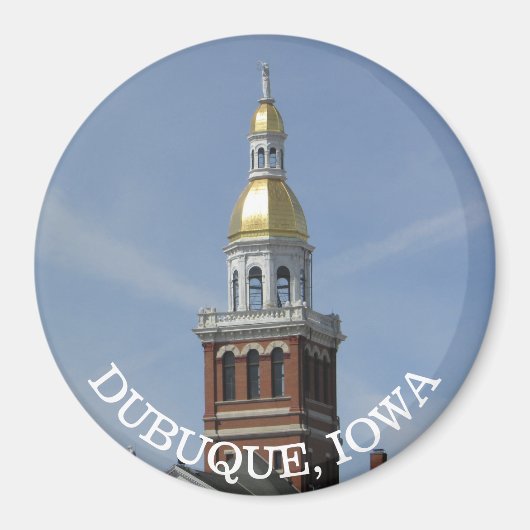 Dubuque. Iowa Souvenir Magnet Magneet (Voorkant)