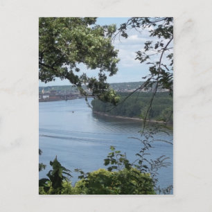 Dubuque Iowa van de Mississippi Briefkaart
