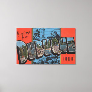 Dubuque, IowaLarge Letter ScenesDubuque, IA Canvas Afdruk