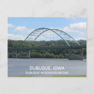 Dubuque-Wisconsin brug in Iowa Briefkaart