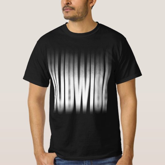 Dubwise wazig effect typografie reggae t-shirt (Voorkant)