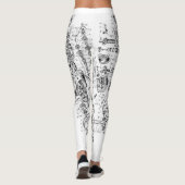 Ducati leggings met één cilinder vrouw (Achterkant)